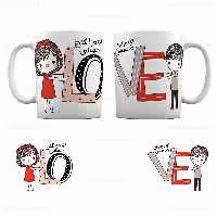 ست دونفره ماگ افرا توس با طرح لاو love