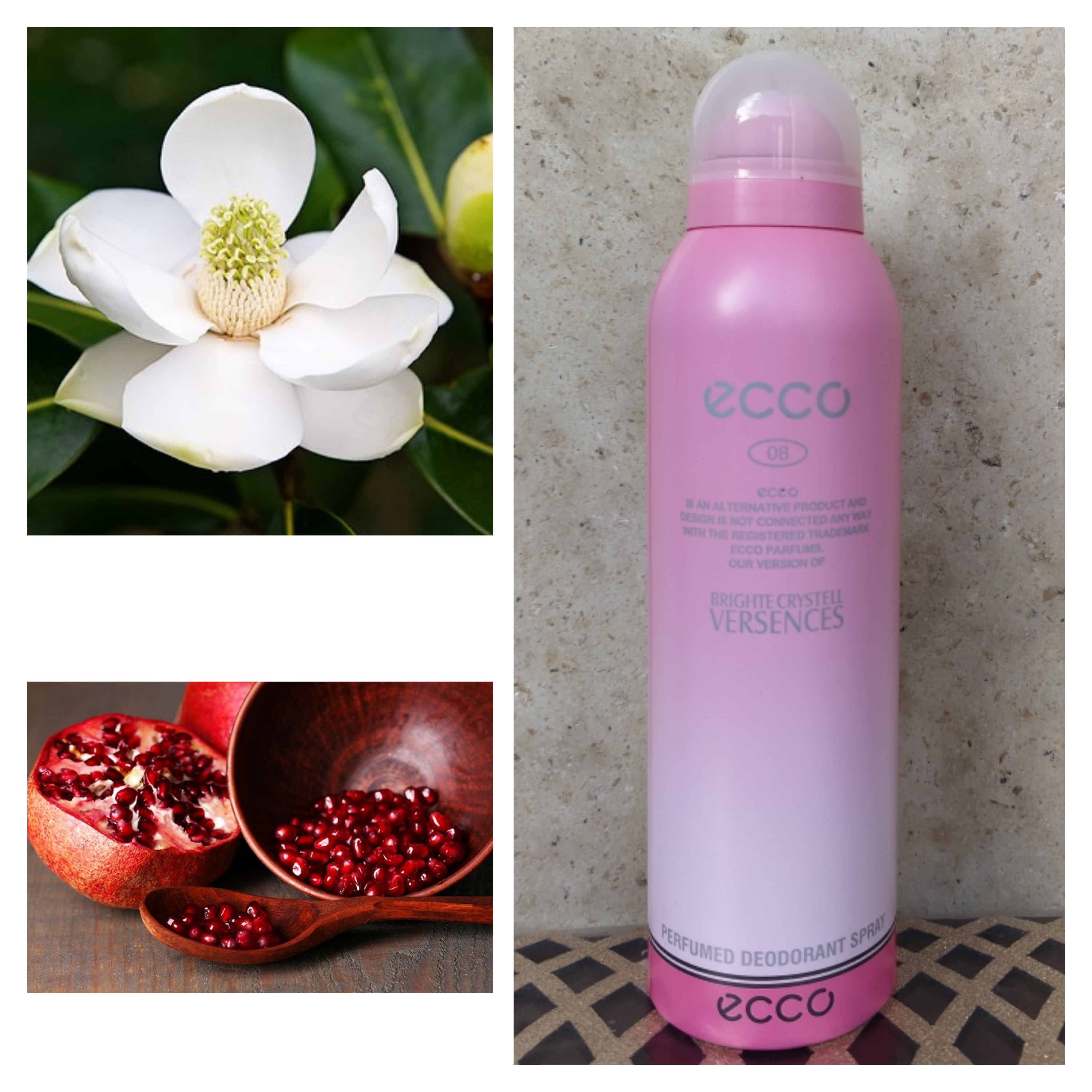 اسپری زنانه اکو ecco رایحه brighte crystell versences (ترکیه) 200 میل