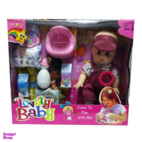 عروسک طرح بیبی کد Lovely ارتفاع 30 سانتی متر