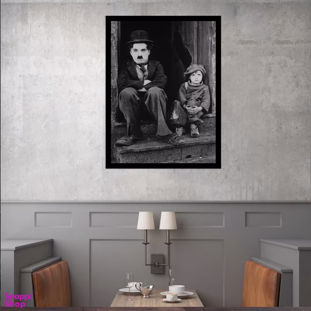 تابلو بکلیت طرح مشاهیر سینمای جهان چارلی چاپلین مدل قاب شاسی B-S9727