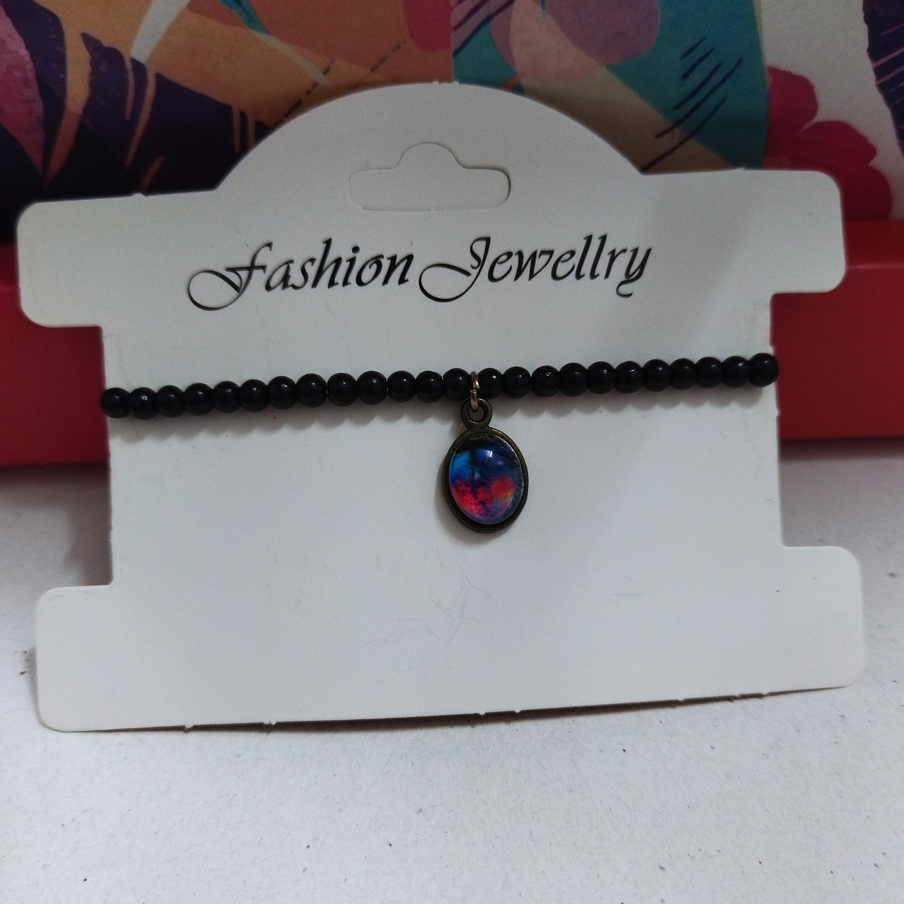 دستبند مرواریدی مشکی 