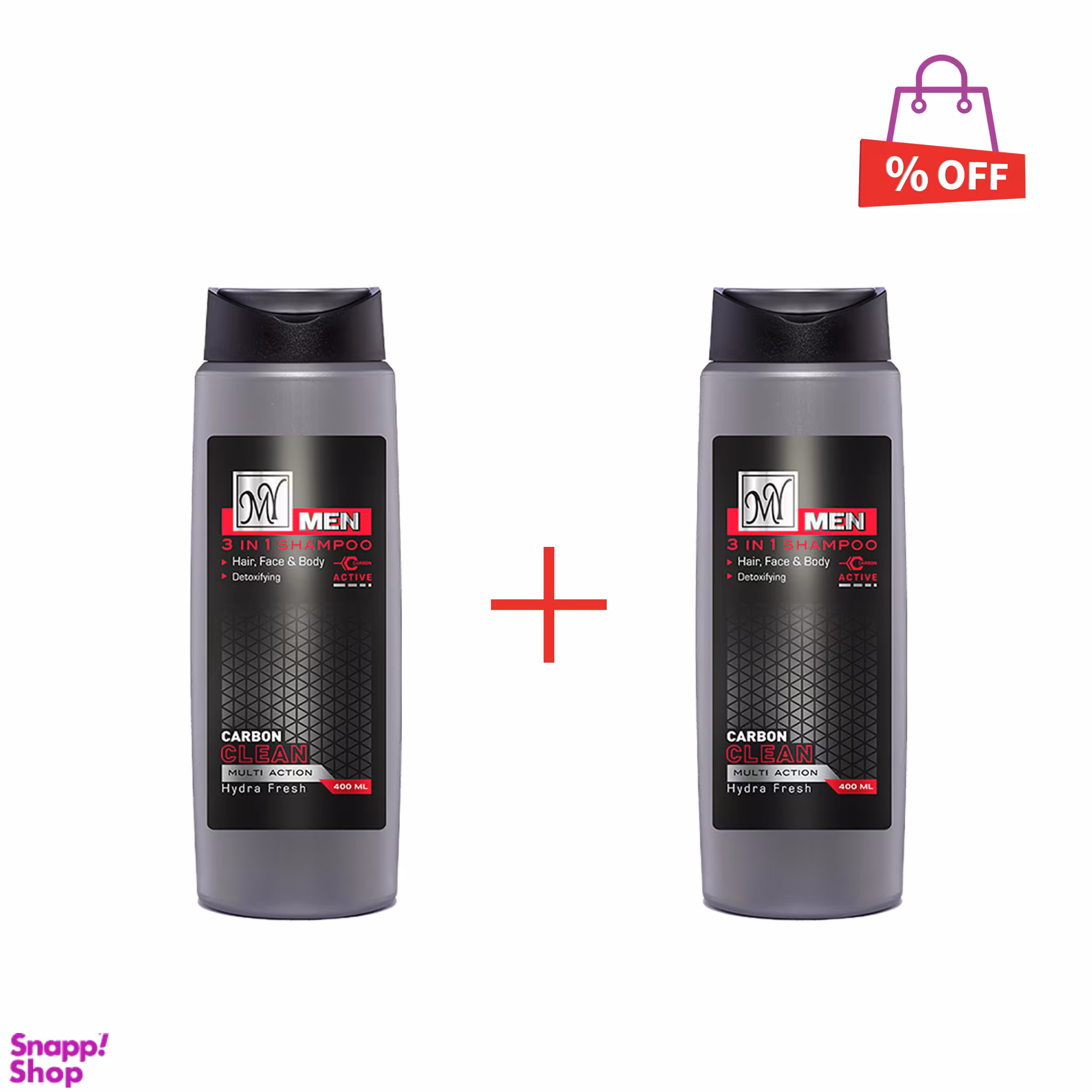 شامپو سر و بدن مردانه مای (My) مدل Carbon Clean حجم 400 میلی‌لیتر مجموعه 2 عددی