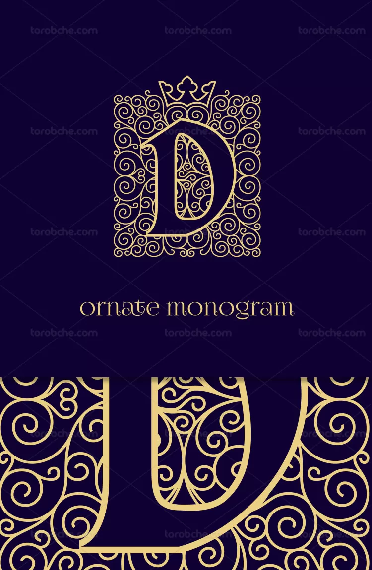وکتور لوگو مونوگرام حرف D | گرافیک با طعم تربچه