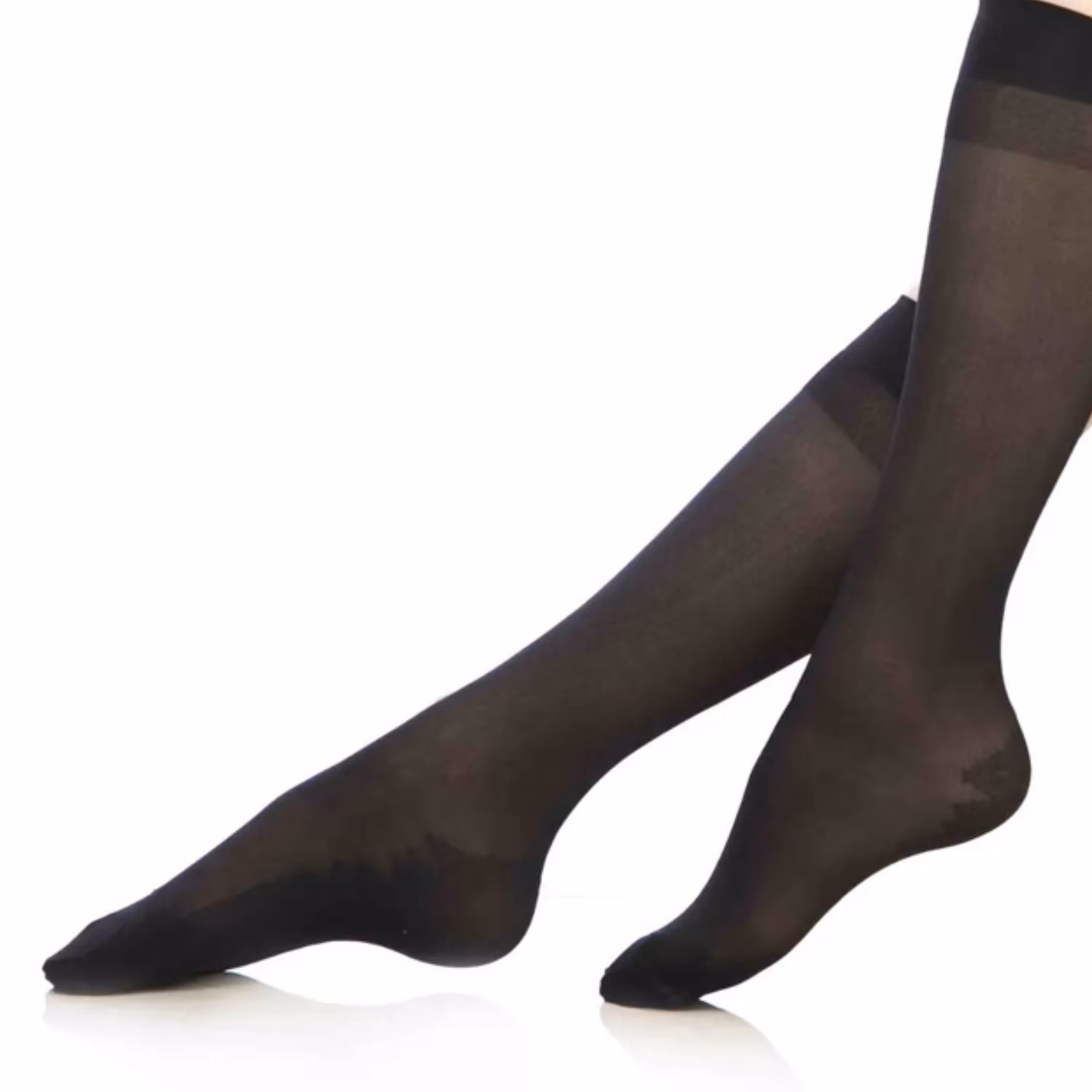 جوراب زیر زانو سه ربع نخ 40 رنگ مشکی