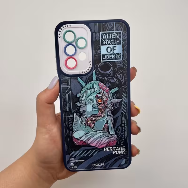 قاب گوشی Galaxy A23 4G سامسونگ ژله ای محافظ لنز دار طرح مجسمه آزادی کد 94301