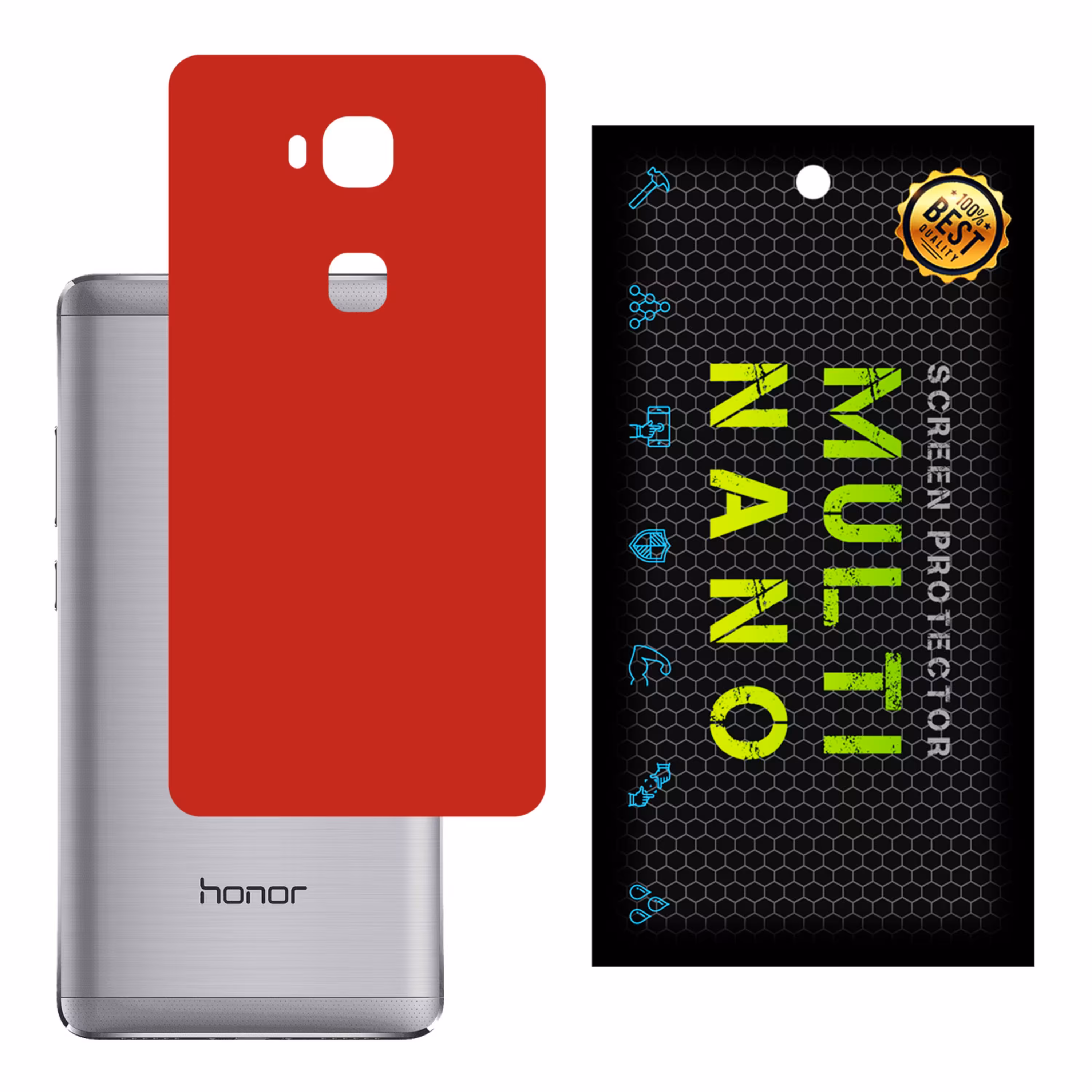 برچسب پوششی MultiNano مدل X-F1M-Red برای پشت موبایل هواوی GR5