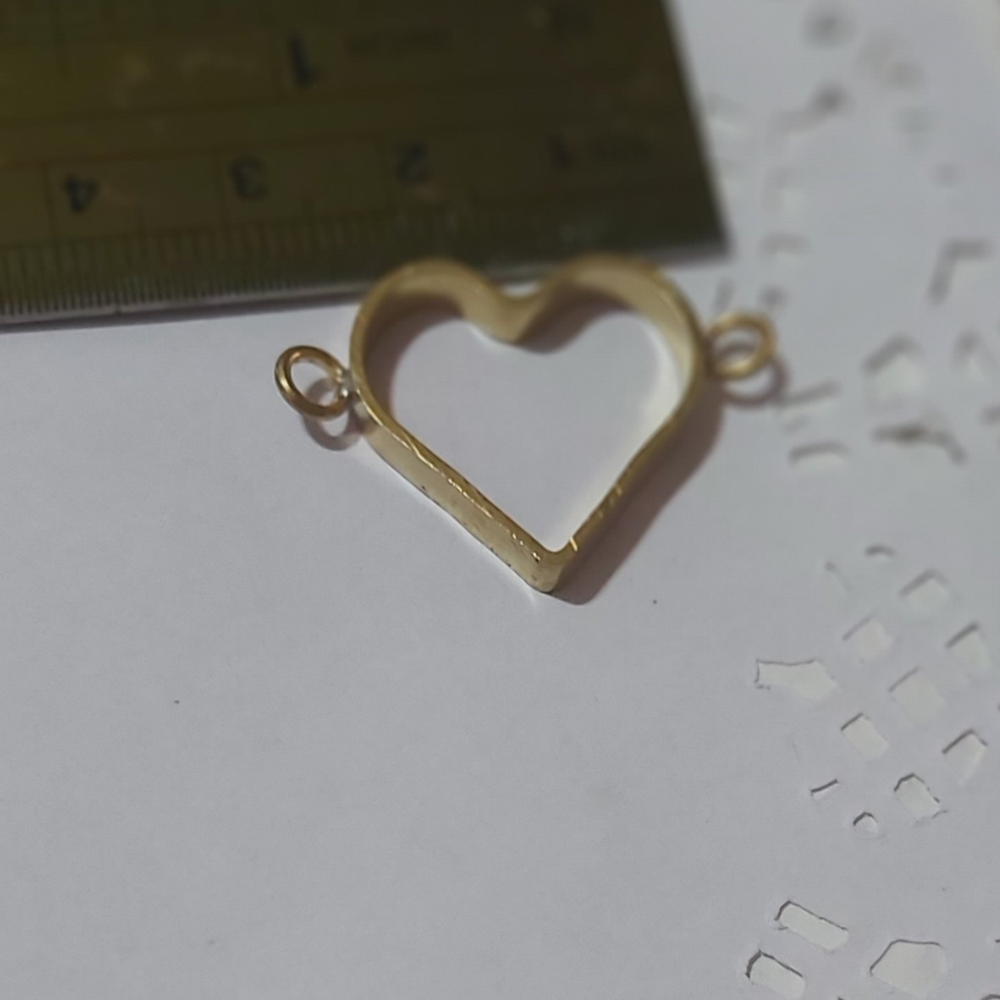 قاب برنجی دستبندی قلبی یک عدد