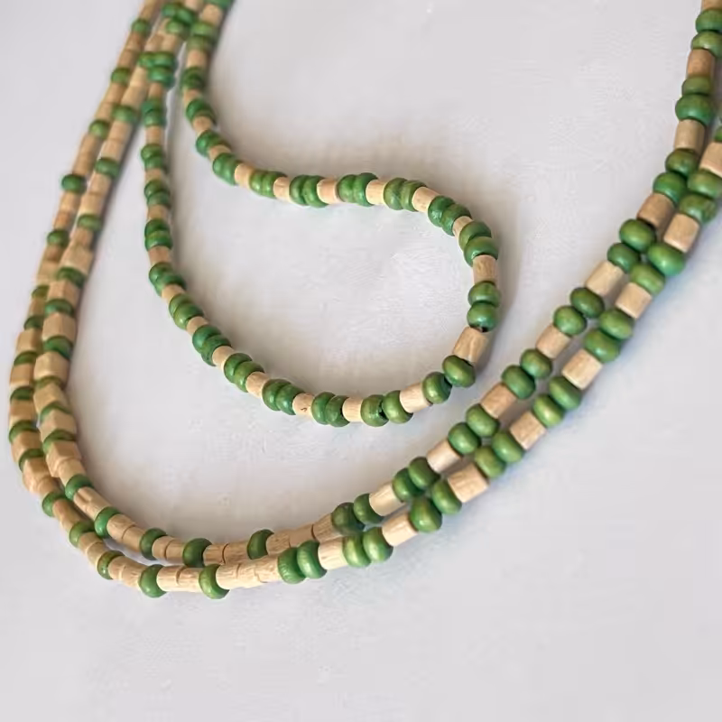 بند عینک چوبی دو رنگ