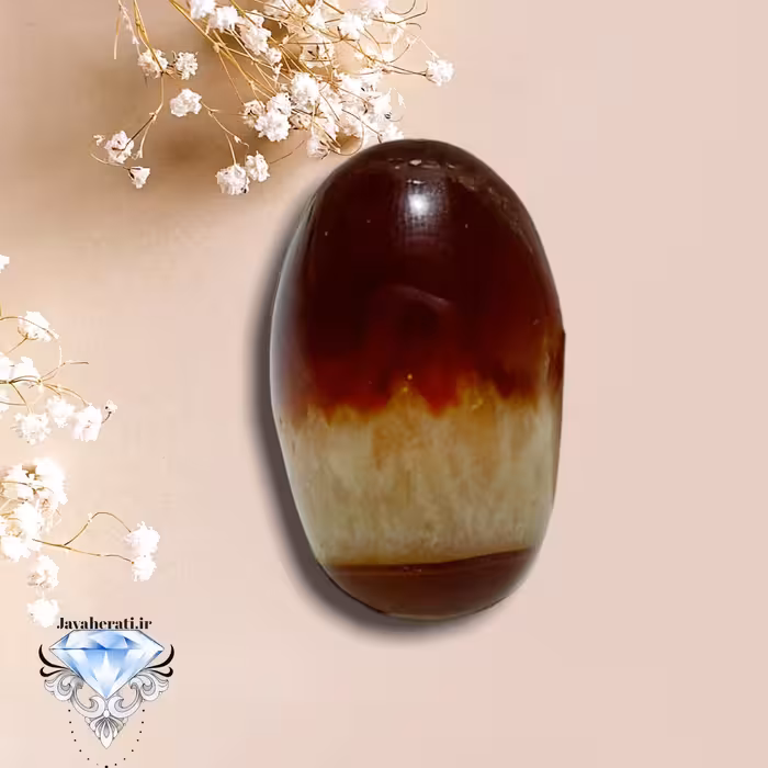 مهره عقیق کوارتز سلیمانی زیباو طبیعی