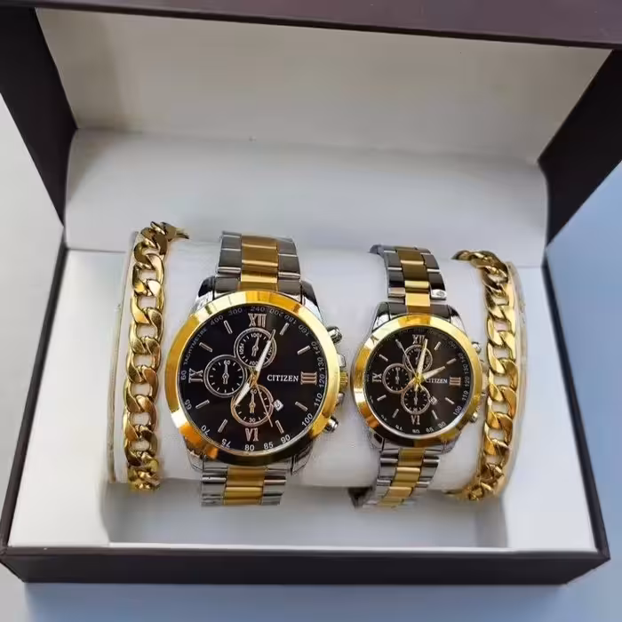 ست ساعت و دستبند دخترونه و پسرونه ست ساعت و دستبند مردانه و زنانه پک ساعت  هدیه باکس ساعت هدیه ست هدیه ساعت و دستیند