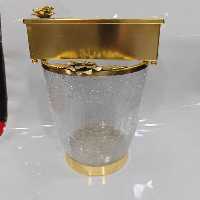 سطل وجادستمالی شیشه ترک طلایی
