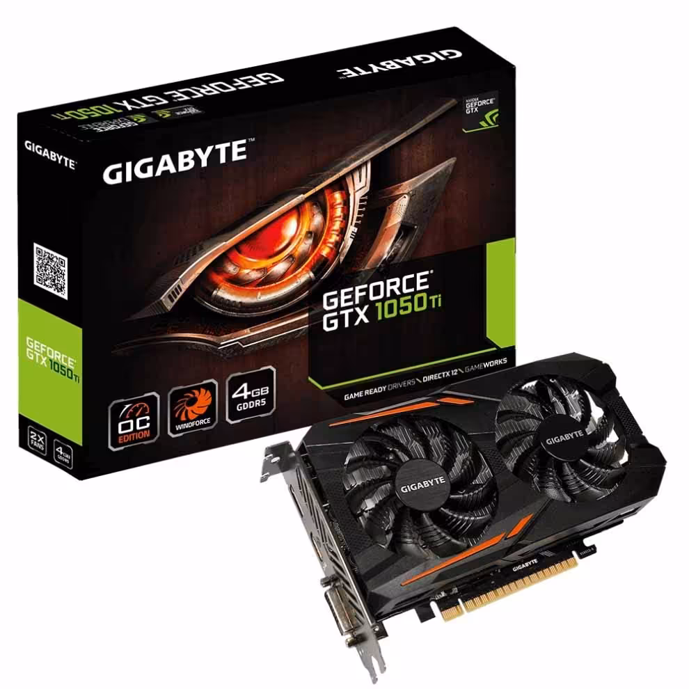 خرید کارت گرافیک گیگابایت Graphics GIGABYTE GTX 1050 Ti OC 4G با بهترین قیمت