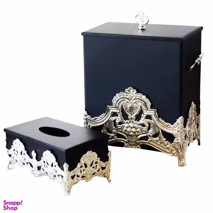 ست سطل زباله و دستمال کاغذی سالینو کد 305-307