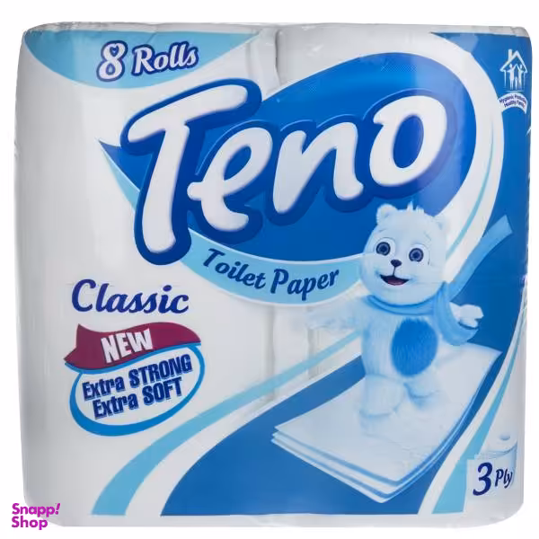 دستمال توالت تنو مدل Classic بسته 8 عددی