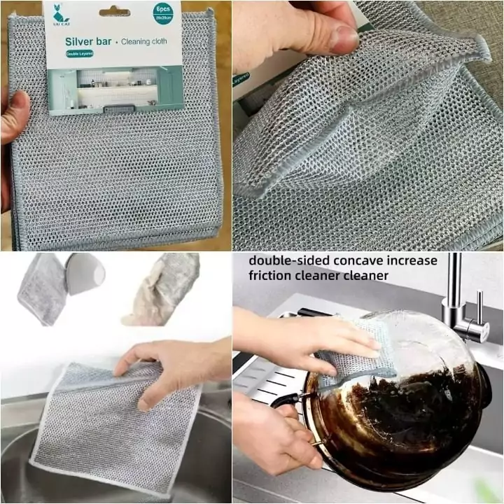 دستمال اسکاچ دار دو لایه | amazonchi