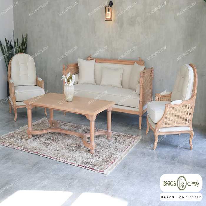 مبل نیم ست 5 نفره کاجی روما
