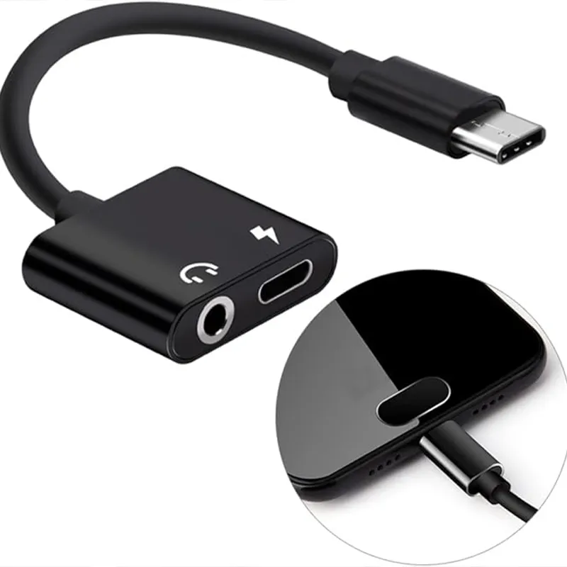 مبدل USB-C به USB-C و AUX مدل YZ-5
