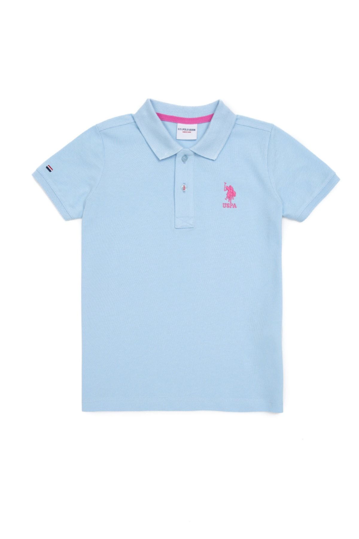 تی شرت یقه پولو آبی پسرانه و بچگانه تیشرت اورجینال U.S. Polo Assn.