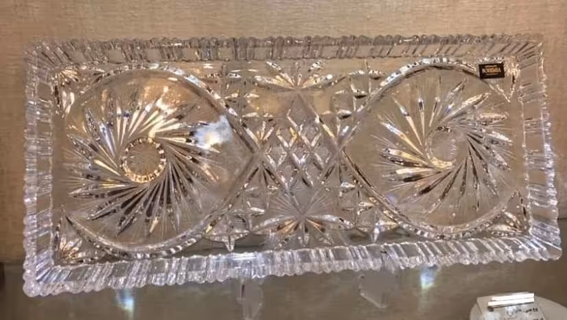 شیرینی خوری تراش خورشیدی کریستال بوهیما