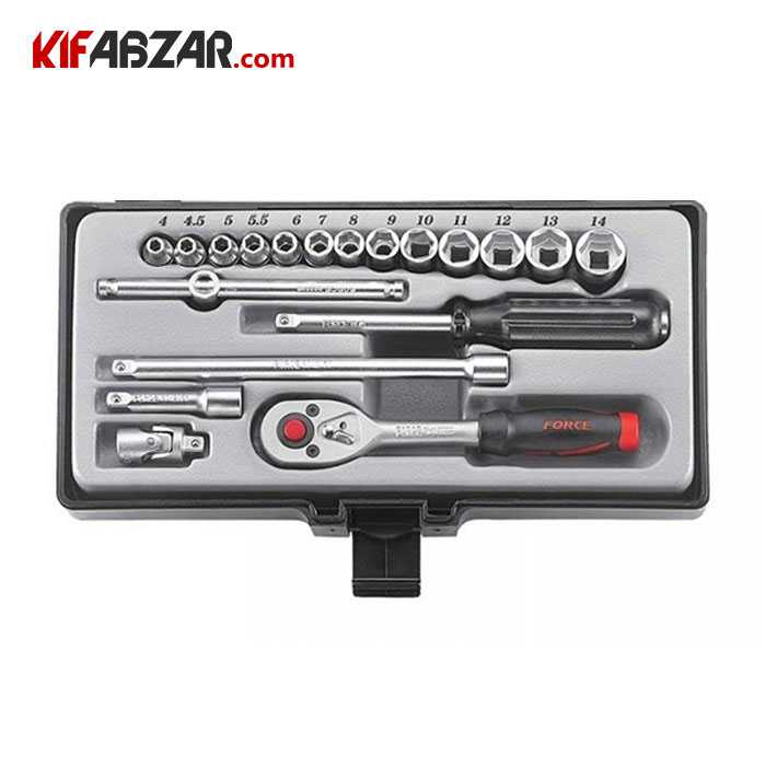 جعبه بکس 1/4 اینچ 19 پارچه فورس مدل 2203M 5