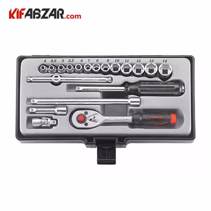 جعبه بکس 1/4 اینچ 19 پارچه فورس مدل 2203M 5