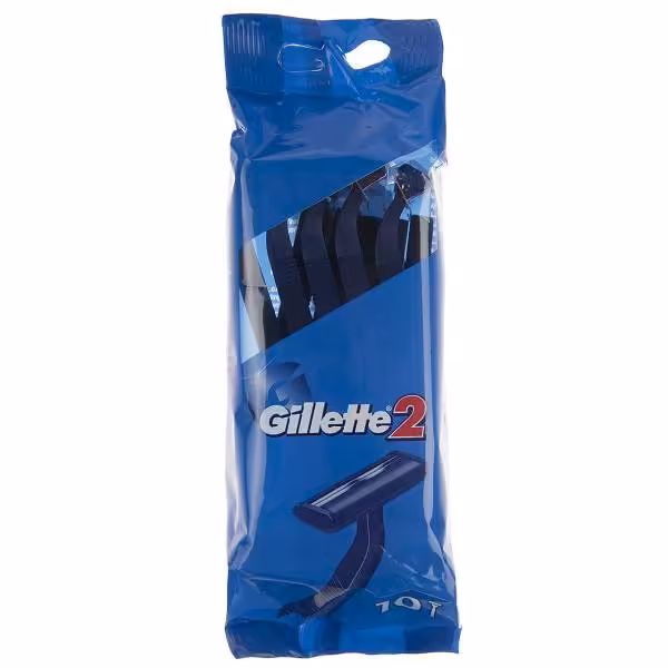 خود تراش ژیلت مدل Gillette 2 بسته 10 عددی