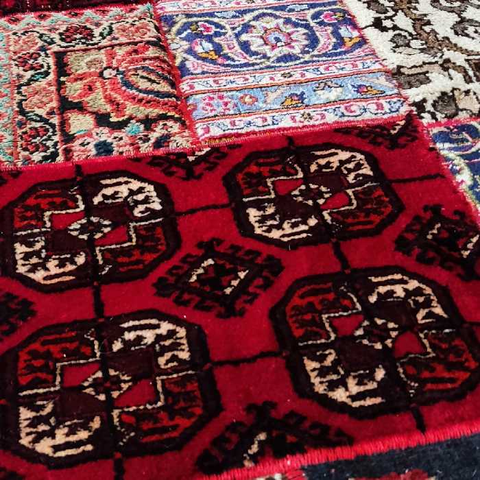 فرش کناره چهل تیکه دستبافت 