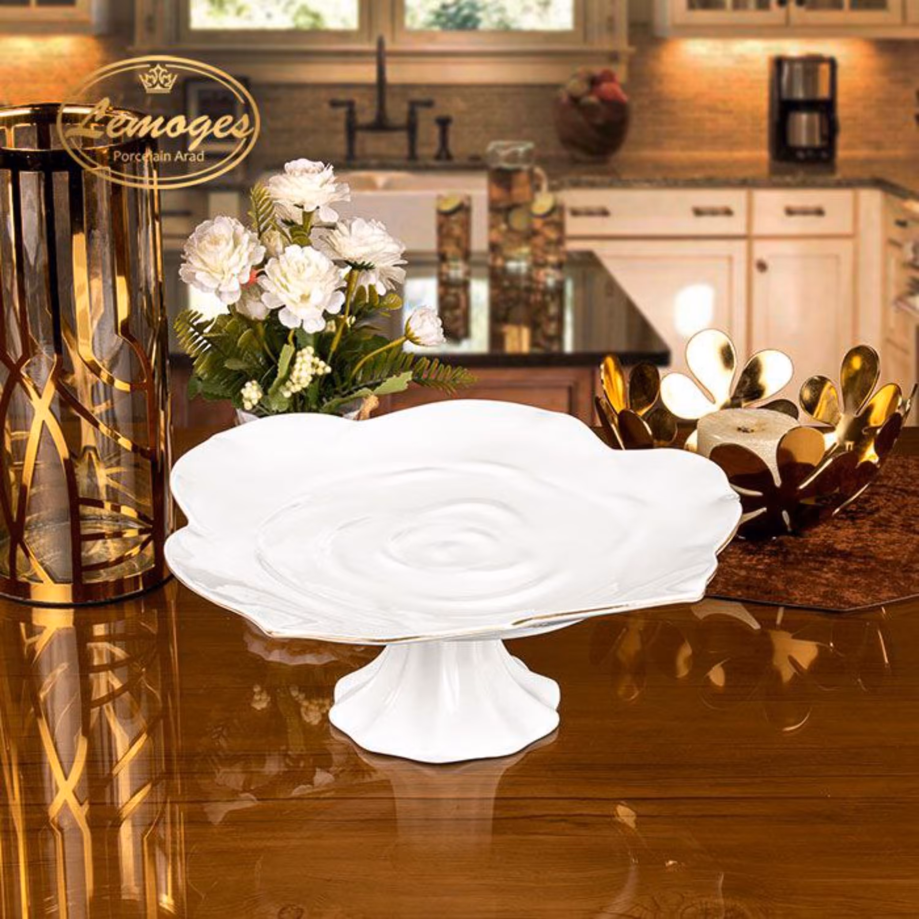 شیرینی خوری پایه دار رز چینی لمون  