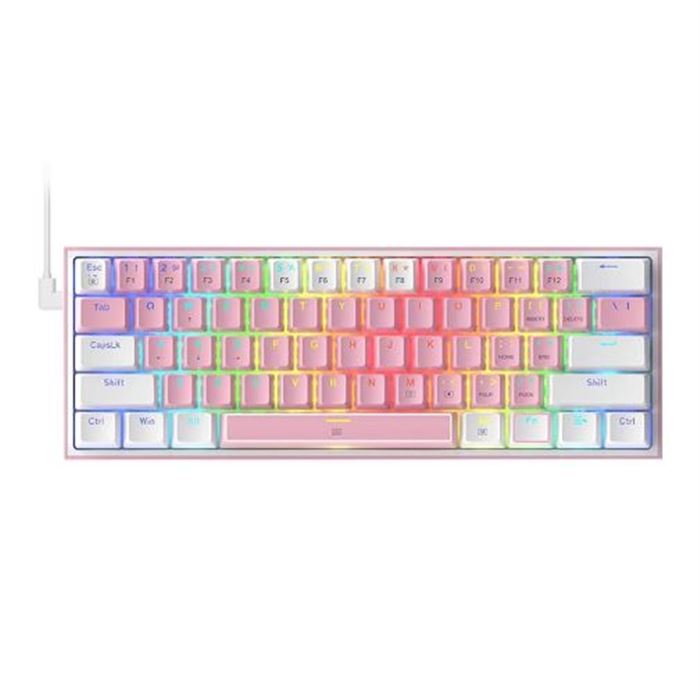 کیبورد مکانیکال گیمینگ ردراگون Redragon K617 FIZZ RGB Pink/White
