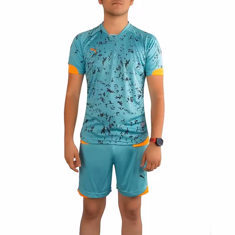 ست پیراهن شورت فوتسال طرح پوما NZD | سبز