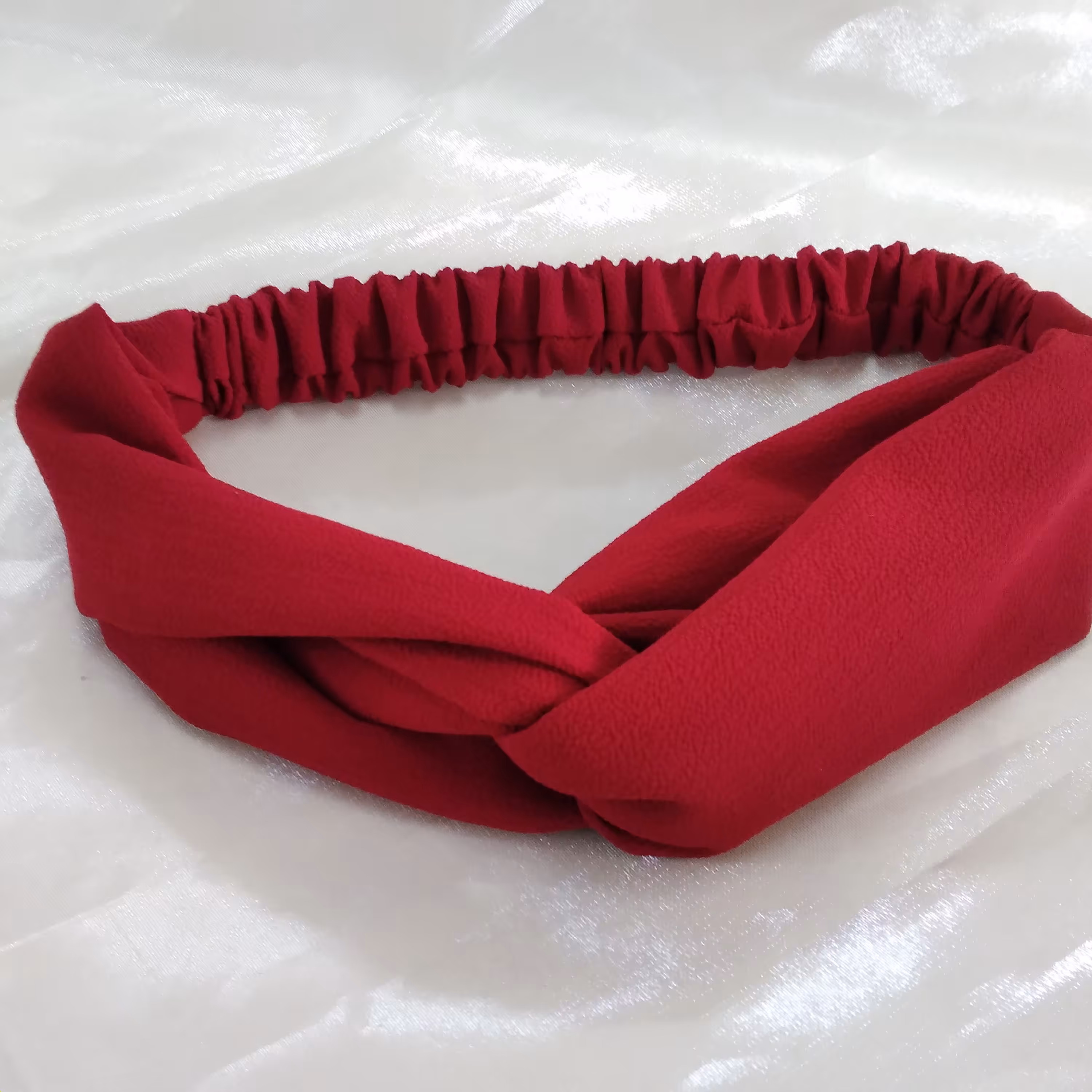 هدبندگرهی قرمز اناری خیلی شیک .روی مو محشره