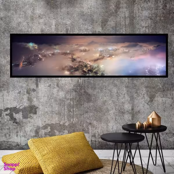 تابلو بکلیت طرح عکاسی هوایی منظره شهری مدل کشیده B-7695