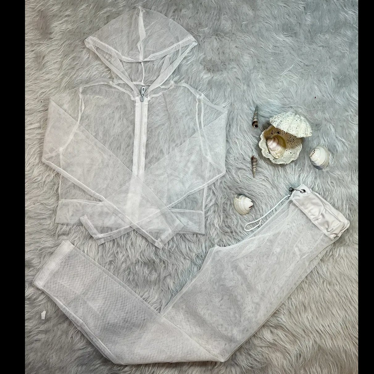 نیمتنه شلوار ساحلی توری زنانه دخترانه