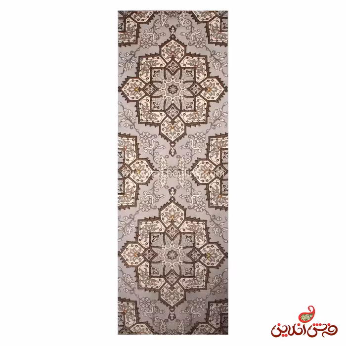 کناره فرش ماشینی ساوین کد 7411 نقره ای روشن