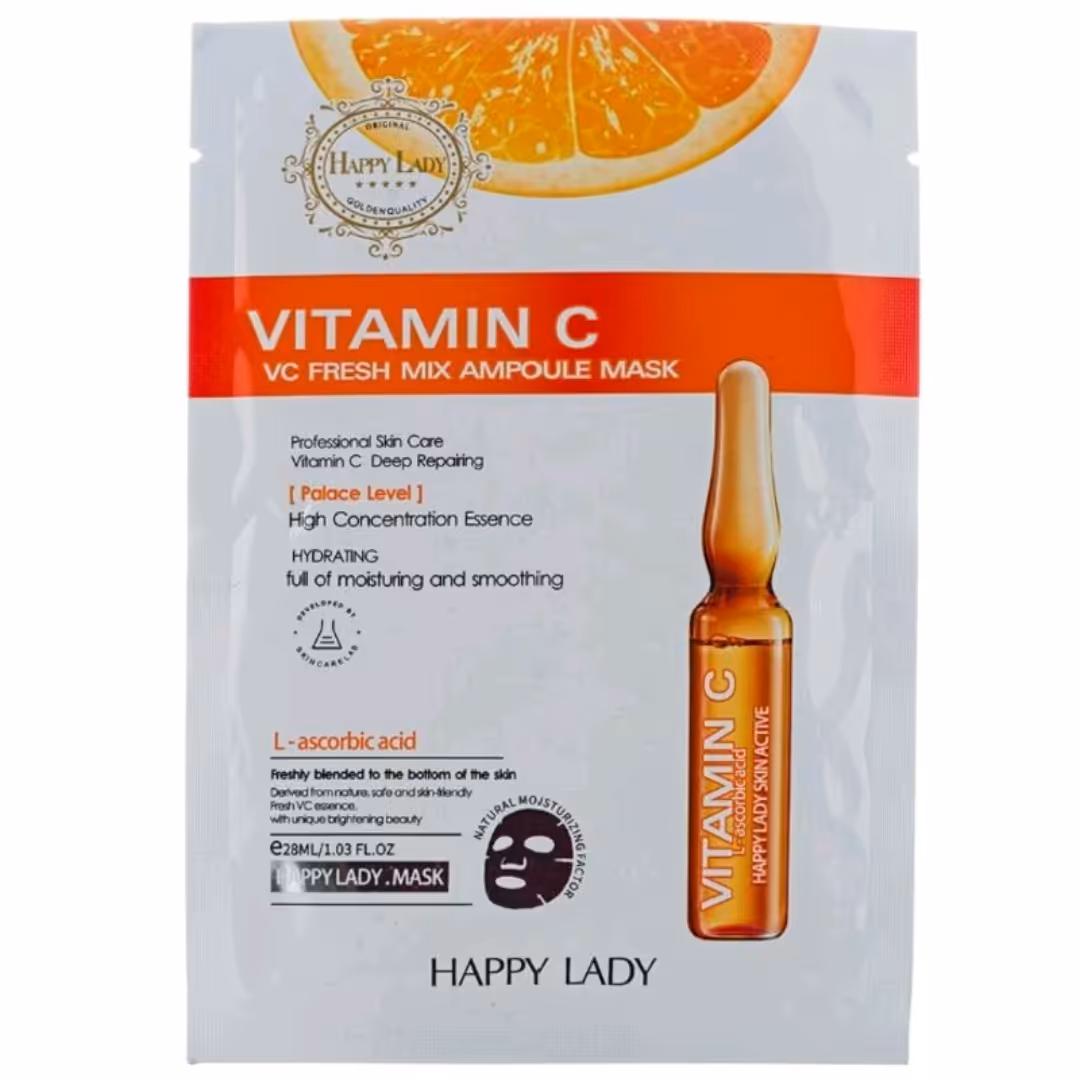 ماسک ورقه ای هپی لیدی مدل ویتامین سی ساخت اروپا