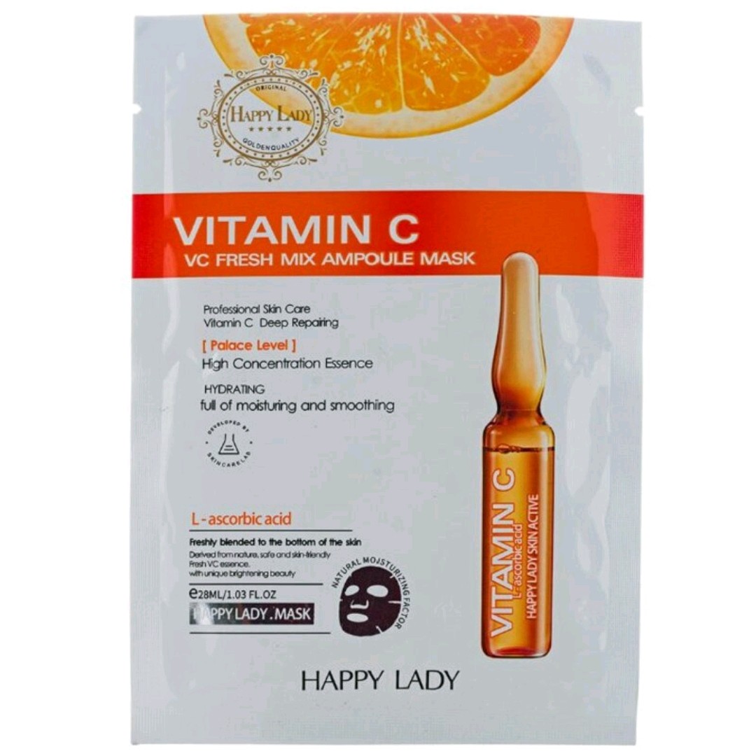 ماسک ورقه ای هپی لیدی مدل ویتامین سی ساخت اروپا