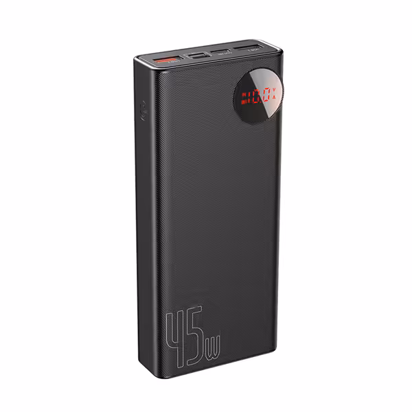 پاور بانک باسئوس    Baseus Mulight Digital Display Quick charge PD3.0 QC3.0 Power Bank 18W 20000mAh Black