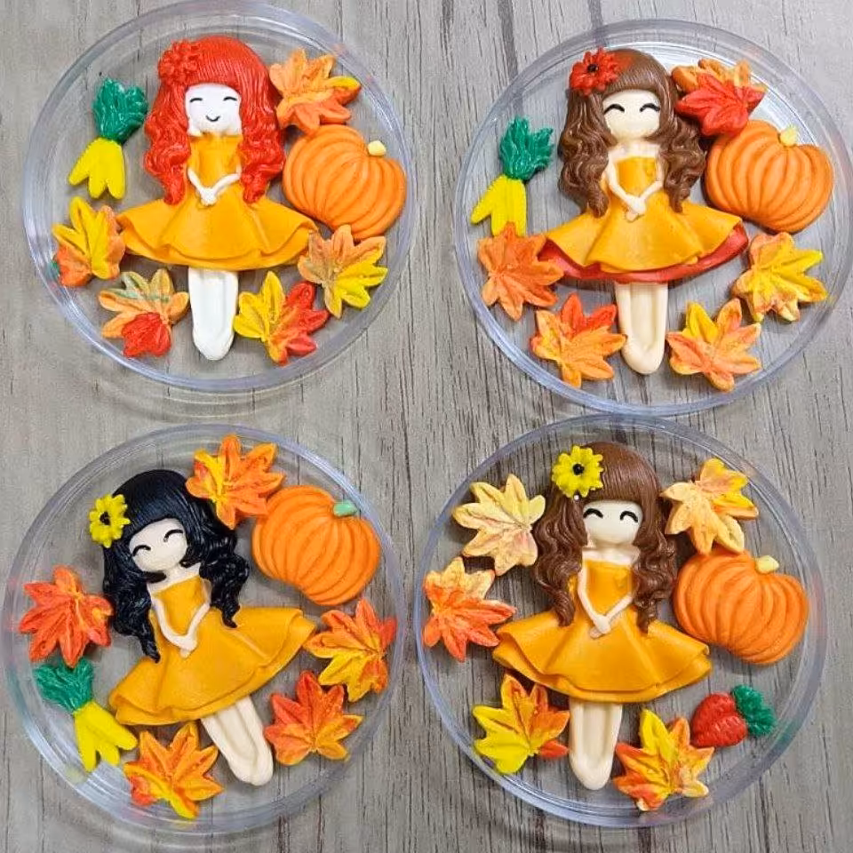 تاپر فوندانتی تم پاییزی زیبا و پر طرفدار.  به صورت عمده و تکی موجود است