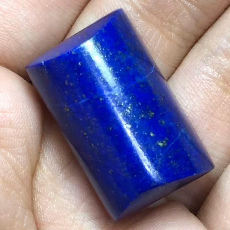 نگین لاجورد پیریت طلایی وارداتی از کشور افغانستان تراش فانتزی مستطیلی سایر مدالی بسیار خوش طرح و رنگ کد 141