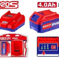 پک باتری و شارژر 20 ولت ایمتاپ EMTOP مدل ELBCPK1214
