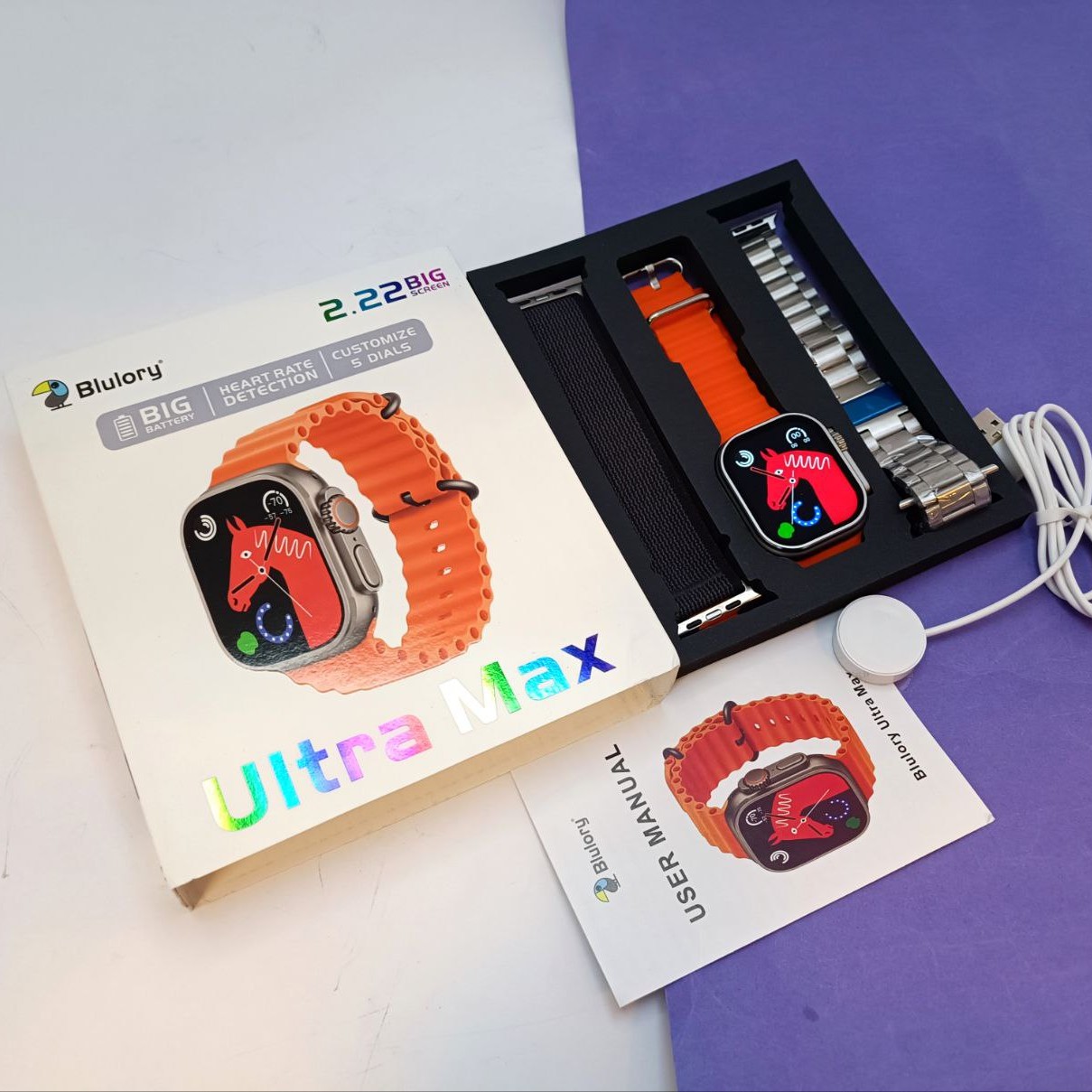 ساعت هوشمند اولترا اوروپایی بند استیل 