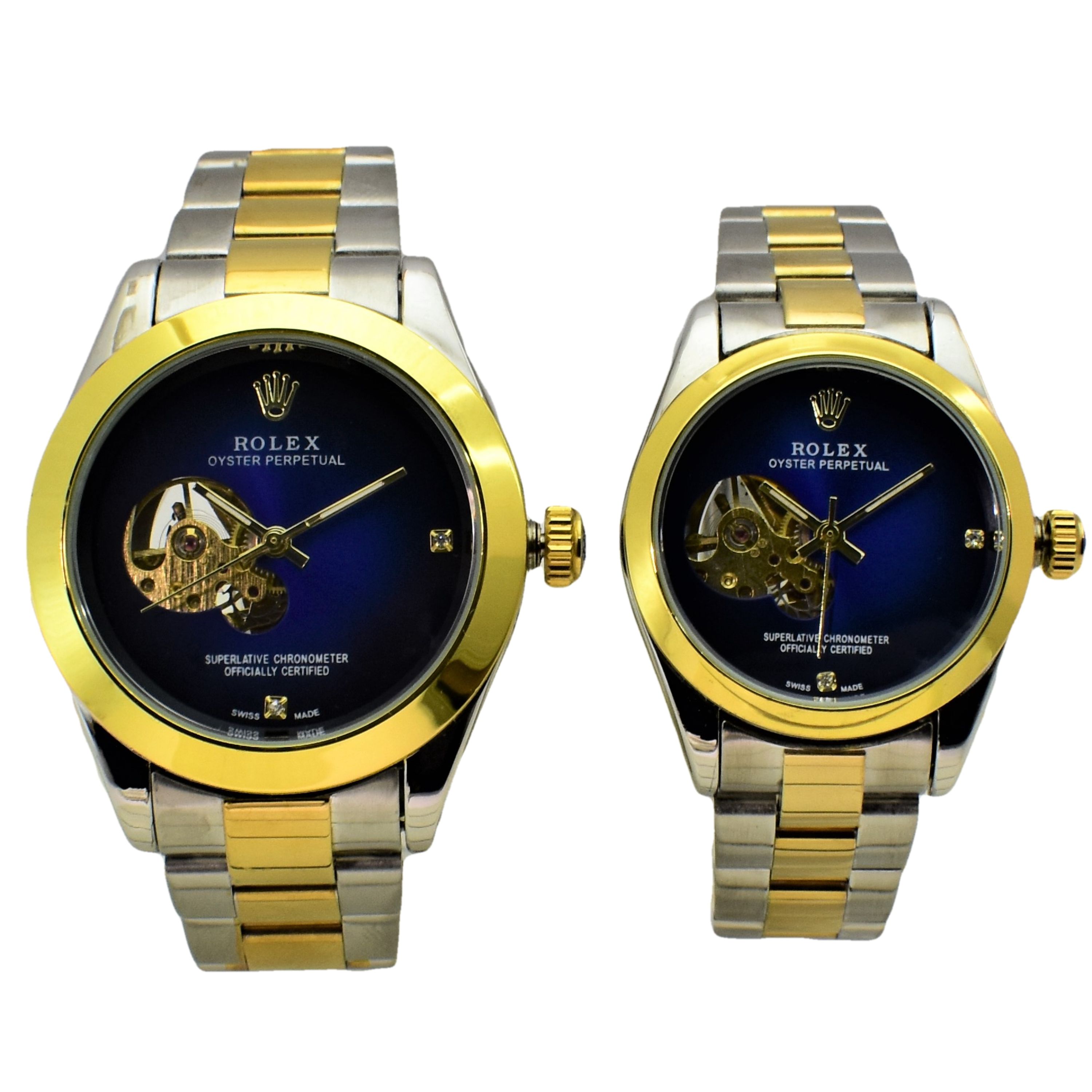 ست ساعت رولکس اویستر زنانه مردانه اتوماتیک گوکی اندیکس نگین دارROLEX OYSTER