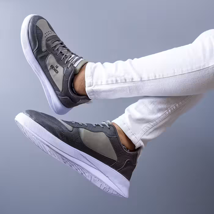 کفش فندی طوسی مردانه مدل Vidash