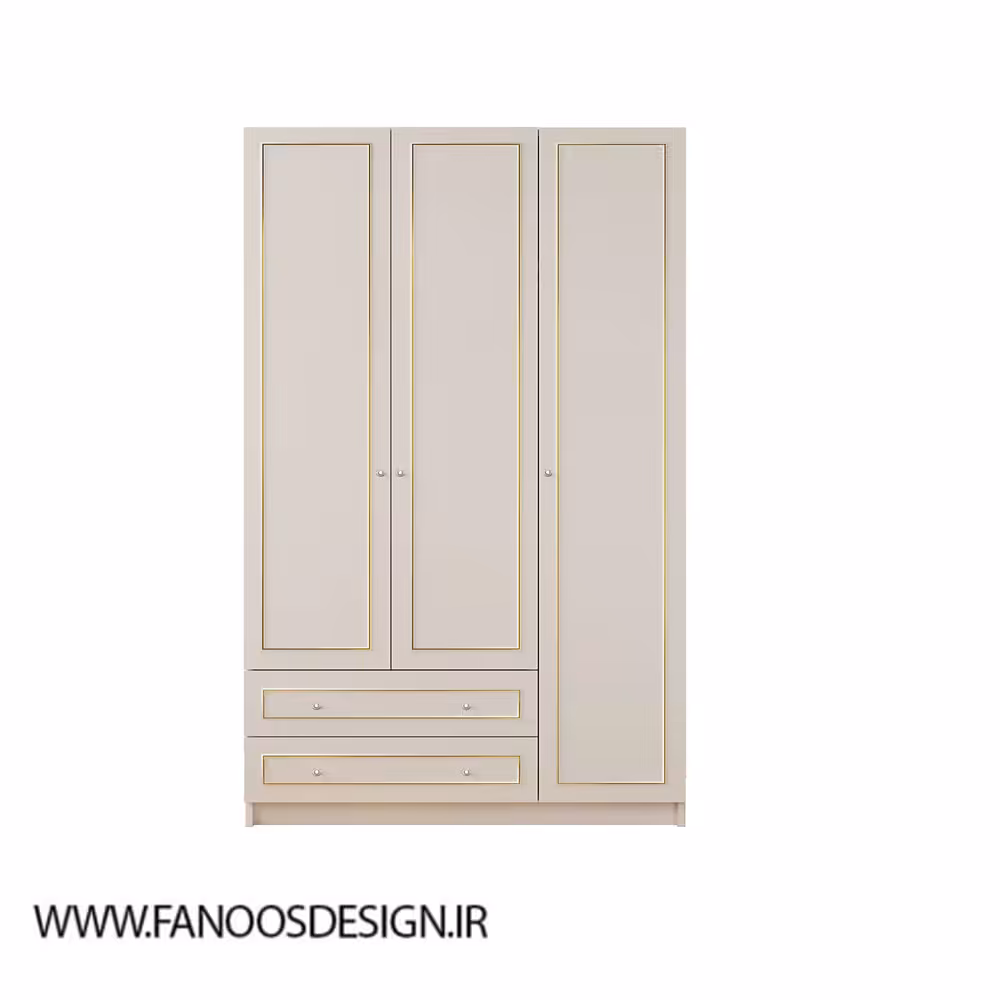 کمد لباس 3 درب و دو کشو سایز 184*105*52 کد 9001