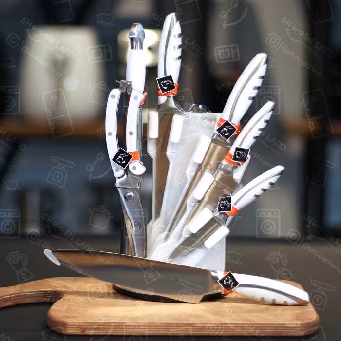 سرویس چاقو آشپزخانه 8 پارچه ویتارا رنگ سفید