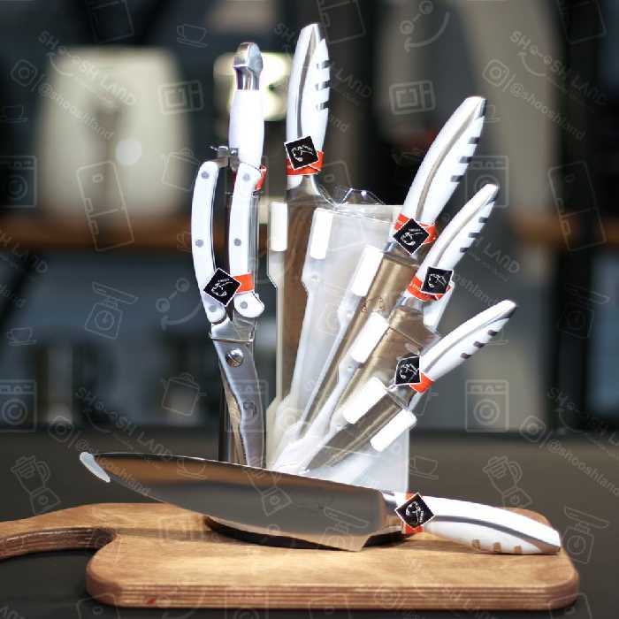 سرویس چاقو آشپزخانه 8 پارچه ویتارا رنگ سفید