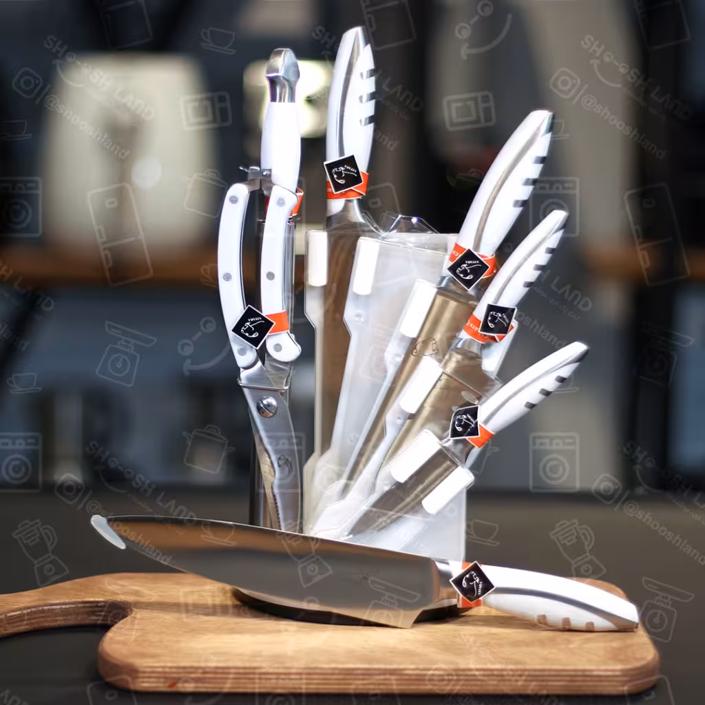 سرویس چاقو آشپزخانه 8 پارچه ویتارا رنگ سفید