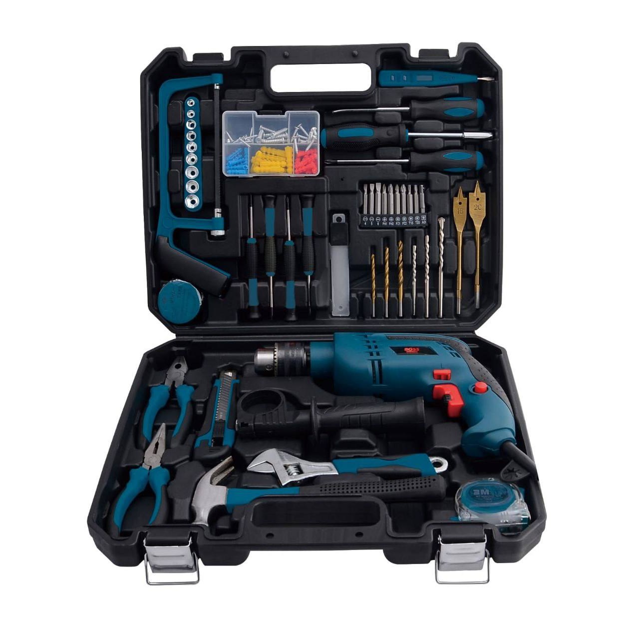 کیت دریل چکشی با ابزار باس مدل BS1308