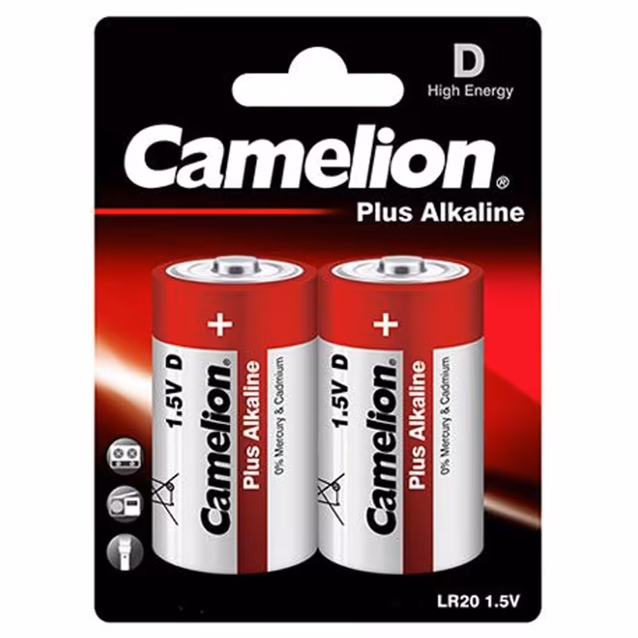 باتری بزرگ سایز D کملیون مدل پلاس آلکالاین