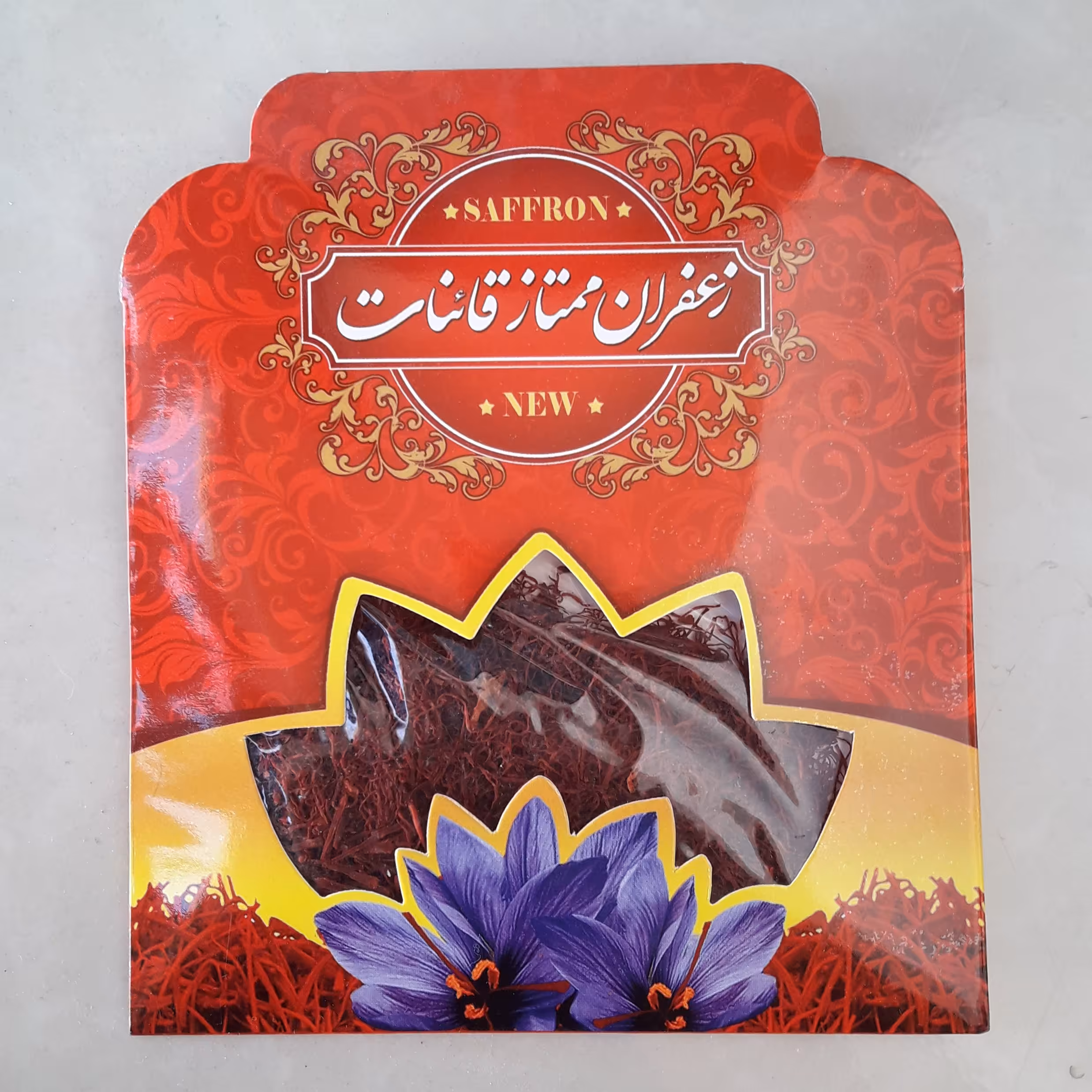 زعفران سرگل ممتاز قائنات بسته 2.3 گرمی ( نیم مثقالی )